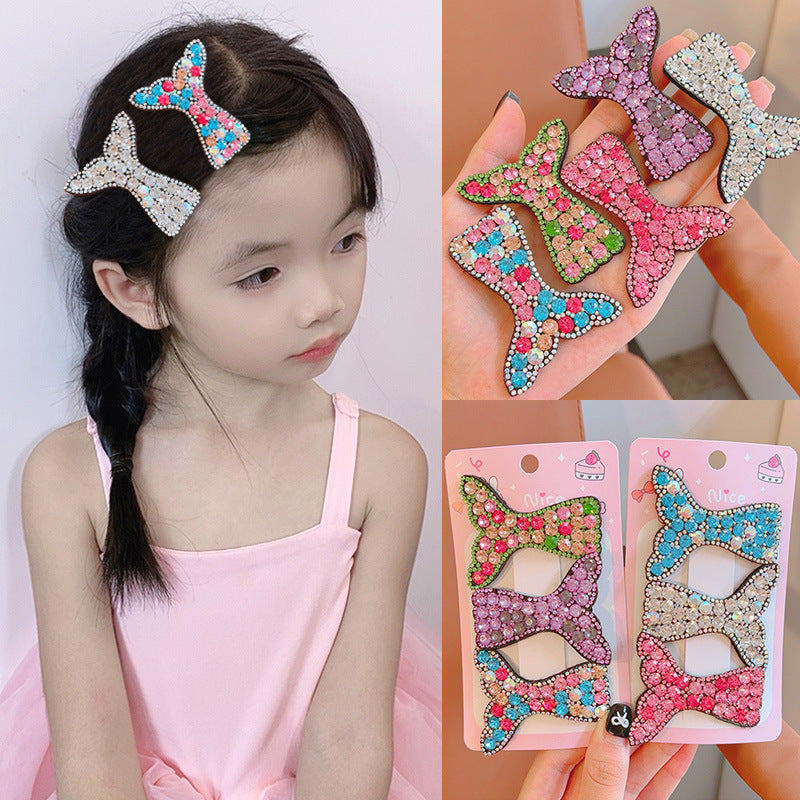 Wholesale Girls Colorful Cardo Mermaid Fish Tail Hair Clips