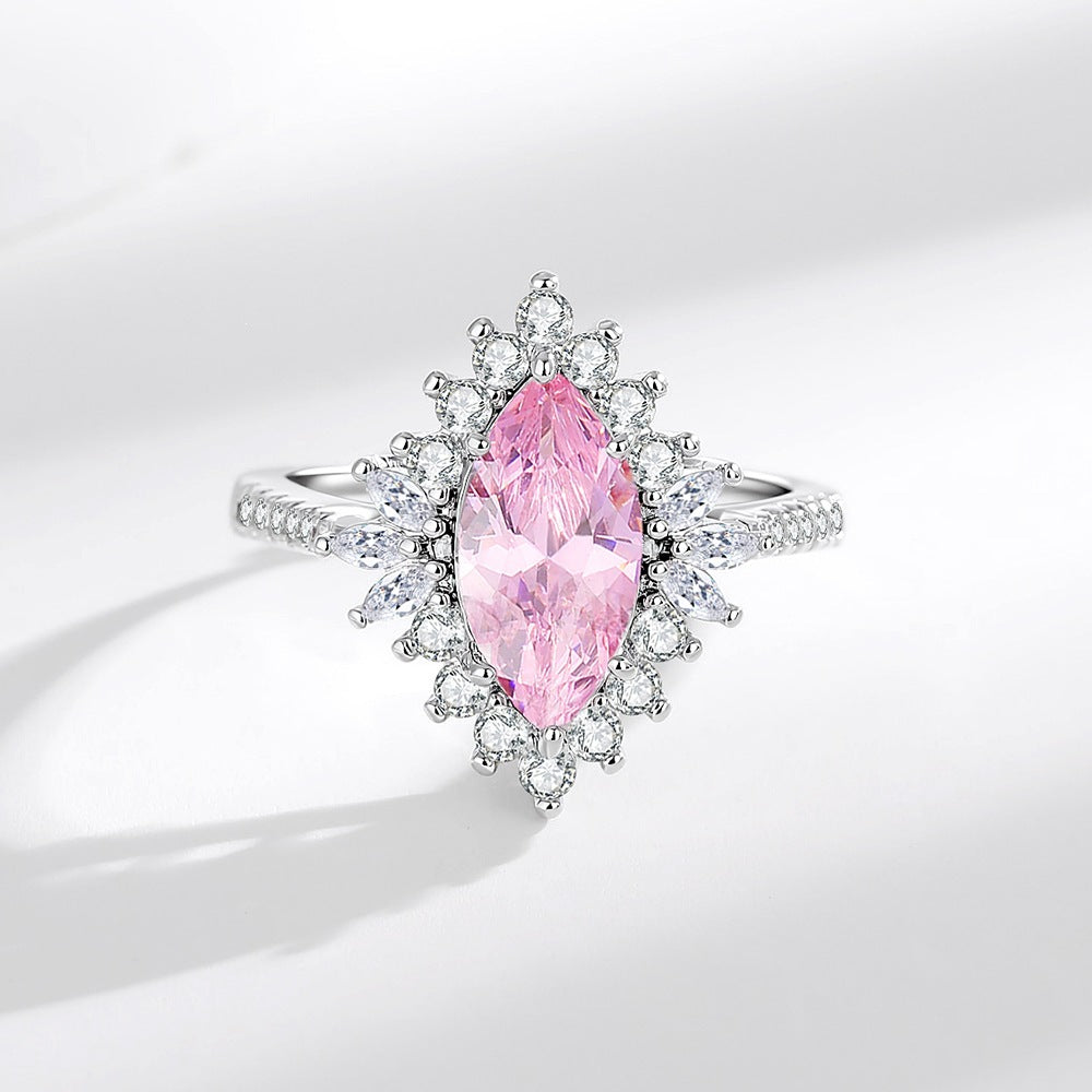Wholesale Marquise Zircon Ring For Women Trendy Jewelry Accessory Gift And Boutique Resale