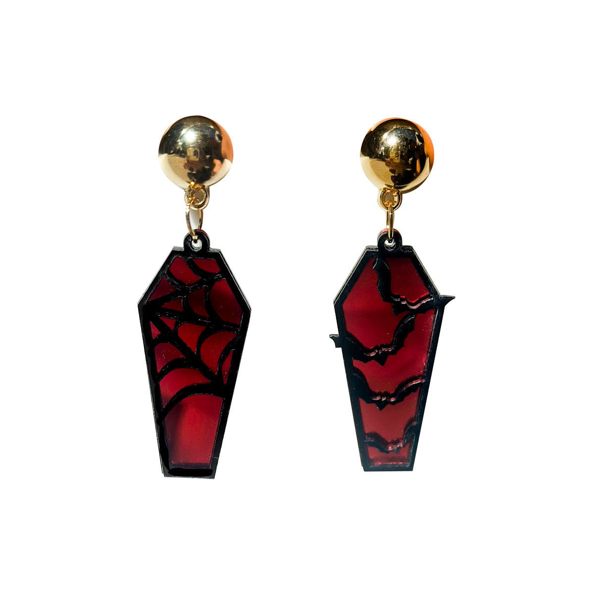 Wholesale Creative Retro Halloween Earrings Spider Pumpkin Witch Acrylic Earrings