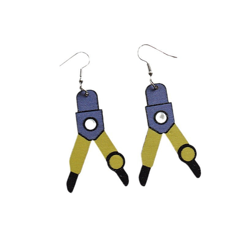 Wholesale Pencil Book Drawing Board Wooden Earrings