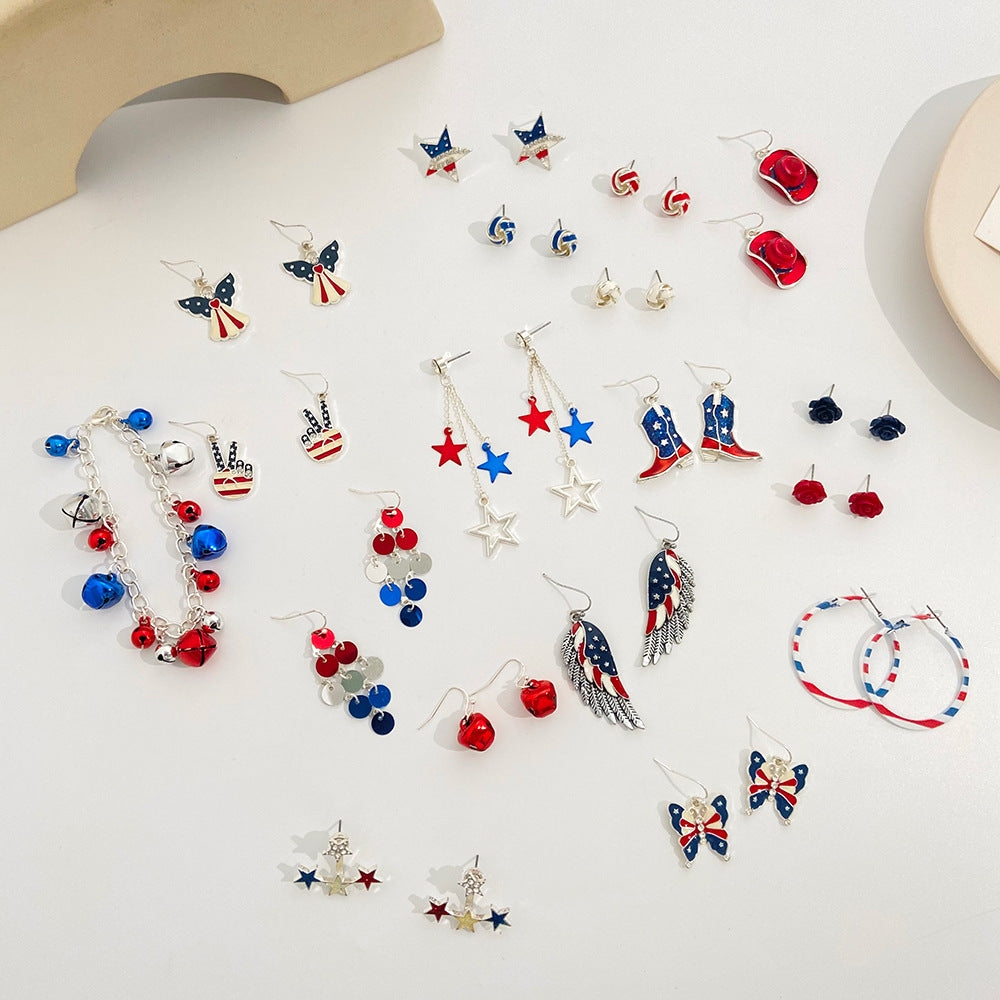 Wholesale American Independence Day Series Earrings