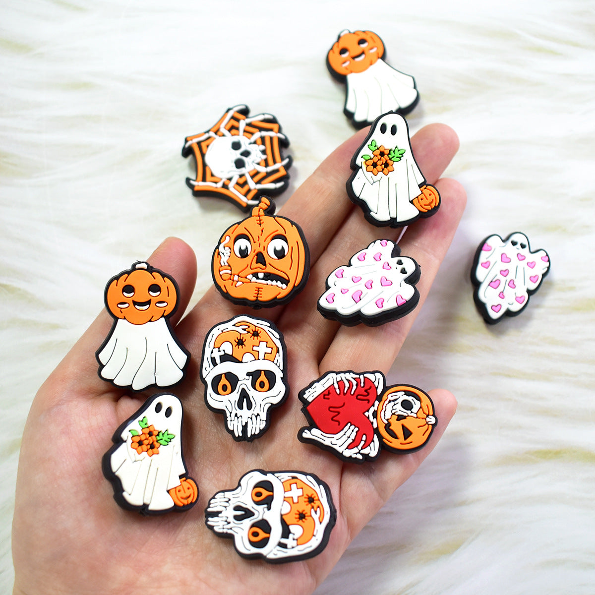 Wholesale Random 100pcs Halloween PVC Soft Focal Beads ACC-BDS-RYY004