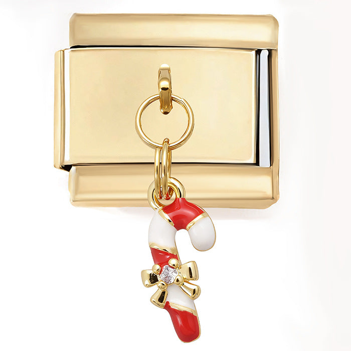 Wholesale Italian  New Year gold module DIY pendant bracelet