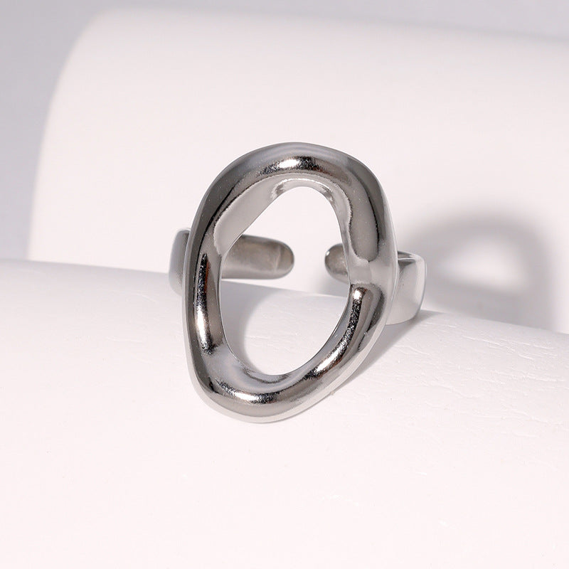 Wholesale Stainless steel oval adjustable ring