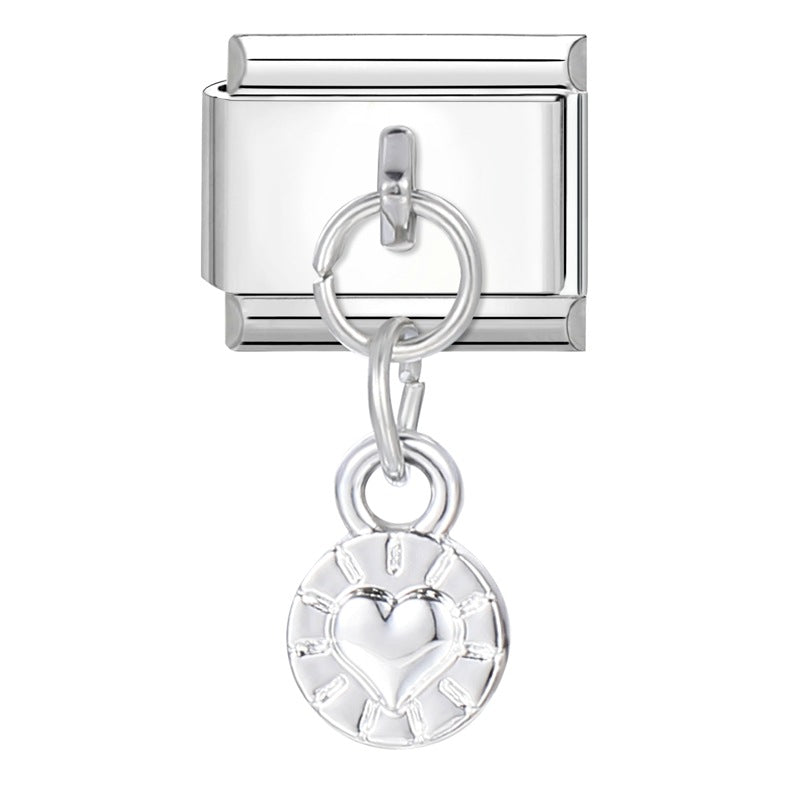 Wholesale Italian Charm Bracelet 9mm DIY Splicing Cute Creative Pendant Stainless Steel Composable Bracelet