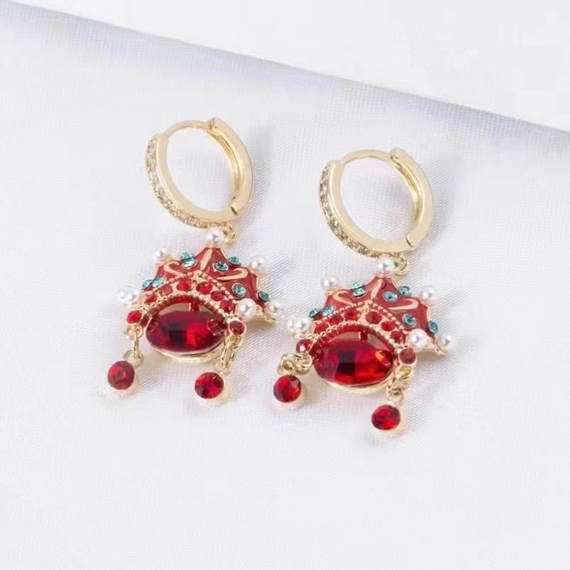 Wholesale Face Red Earrings