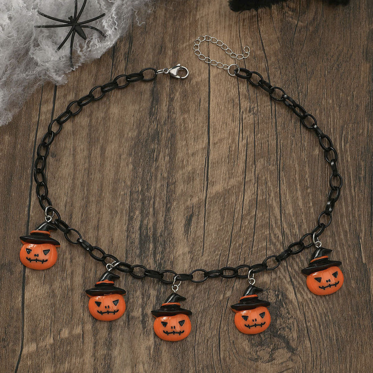Wholesale Halloween Creative Pumpkin Ghost Pendant Necklaces Choker Necklaces ACC-NE-JunJie009