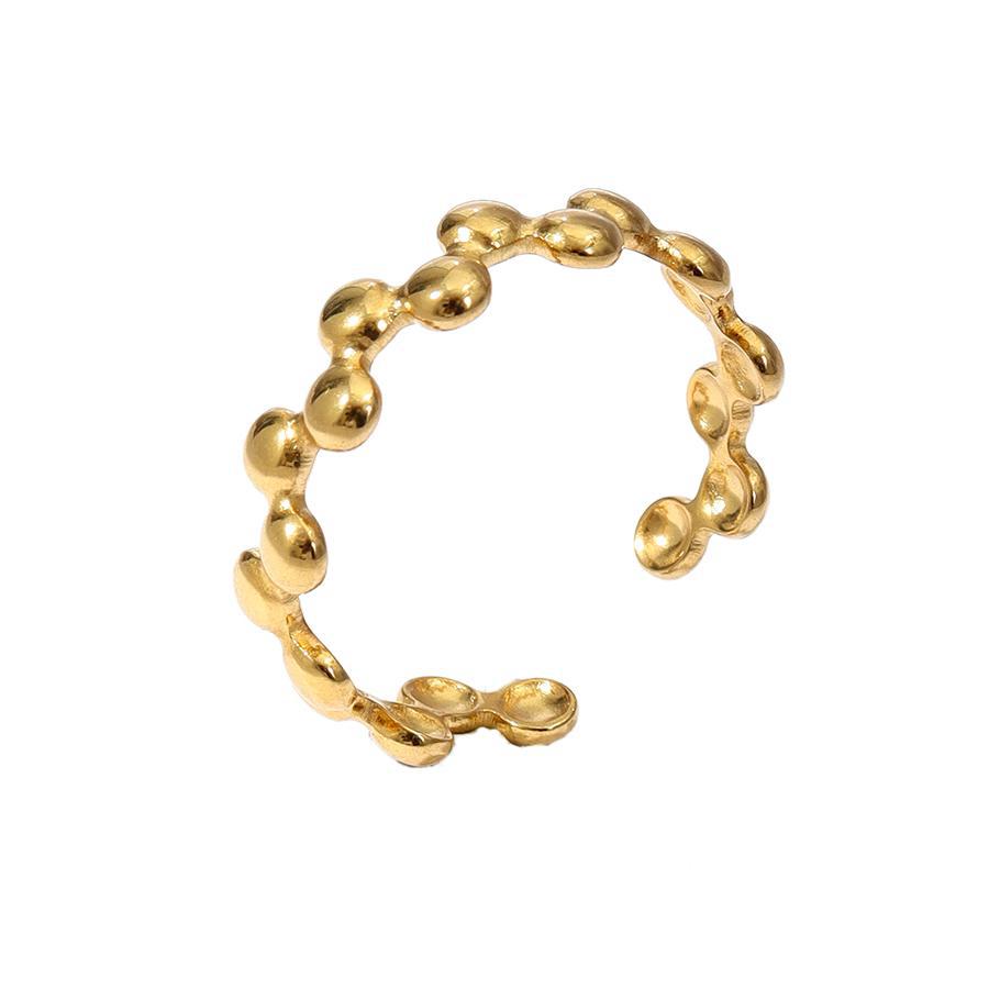 Wholesale Leaf Love Stainless Steel Ring 18k Gold Plated Rings ACC-RS-MuC005