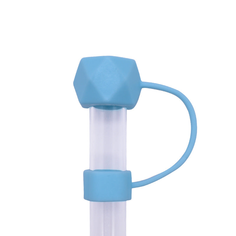 Wholesale 5pcs Candy Color Series 10mm PVC Soft Straw Tube Cap