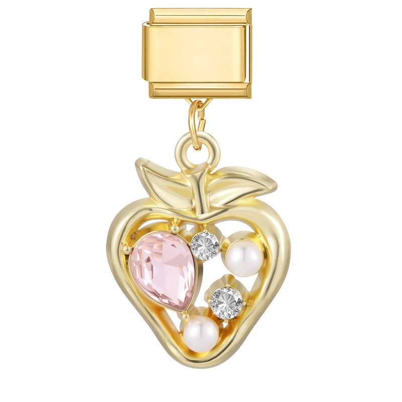 Wholesale Gold Bow Dog Pendant DIY Bracelet - Chic Fashion Accessory Gift