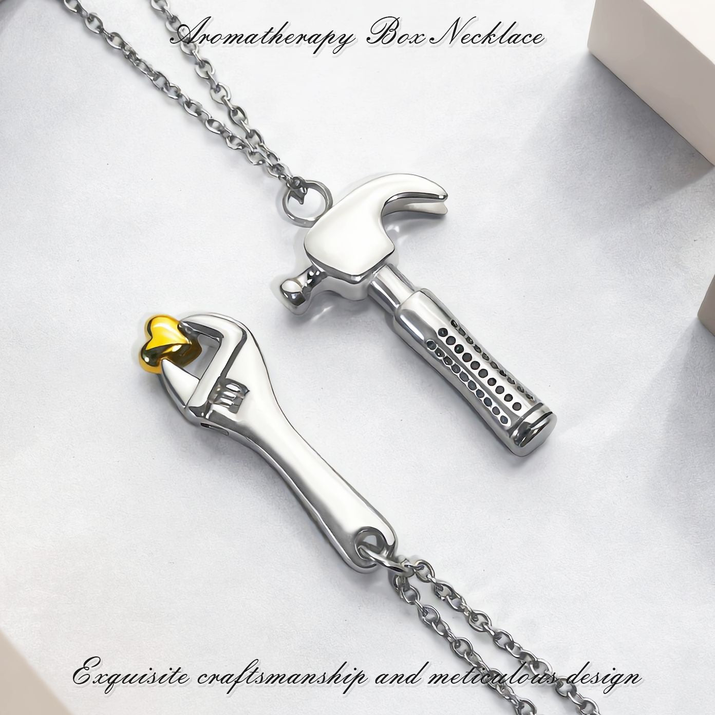 Wholesale Cold Wind Hammered Stainless Steel Openable Pendant Necklace Jewelry Accessory Gift