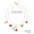 Wholesale  Valentine's Day Pearl Red Rose Love Bracelet Necklace