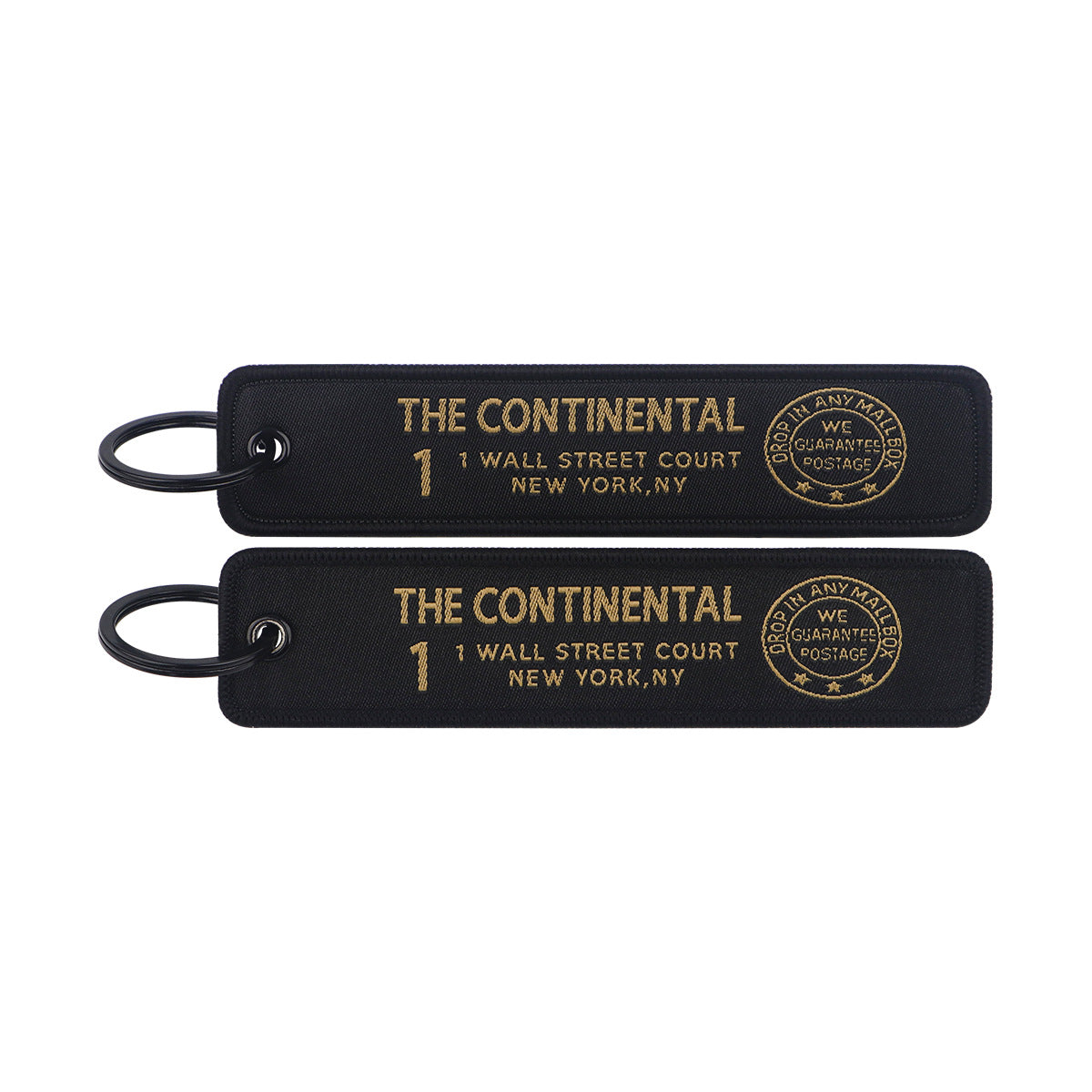 Wholesale famous quotes woven tag English letters keychain