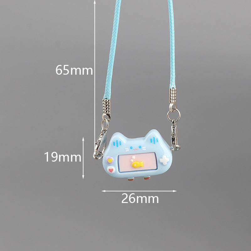 Wholesale Cute cat resin mini game console pendant Keychains
