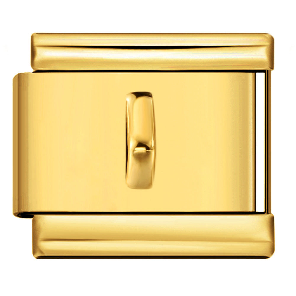 Wholesale Italian Module Bracelet Block Elastic ing Titanium Steel Strap Italian Charm