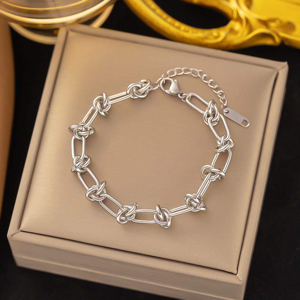 Wholesale Titanium Steel Bracelet Love Double Layer Bracelet ACC-BT-Qinji001