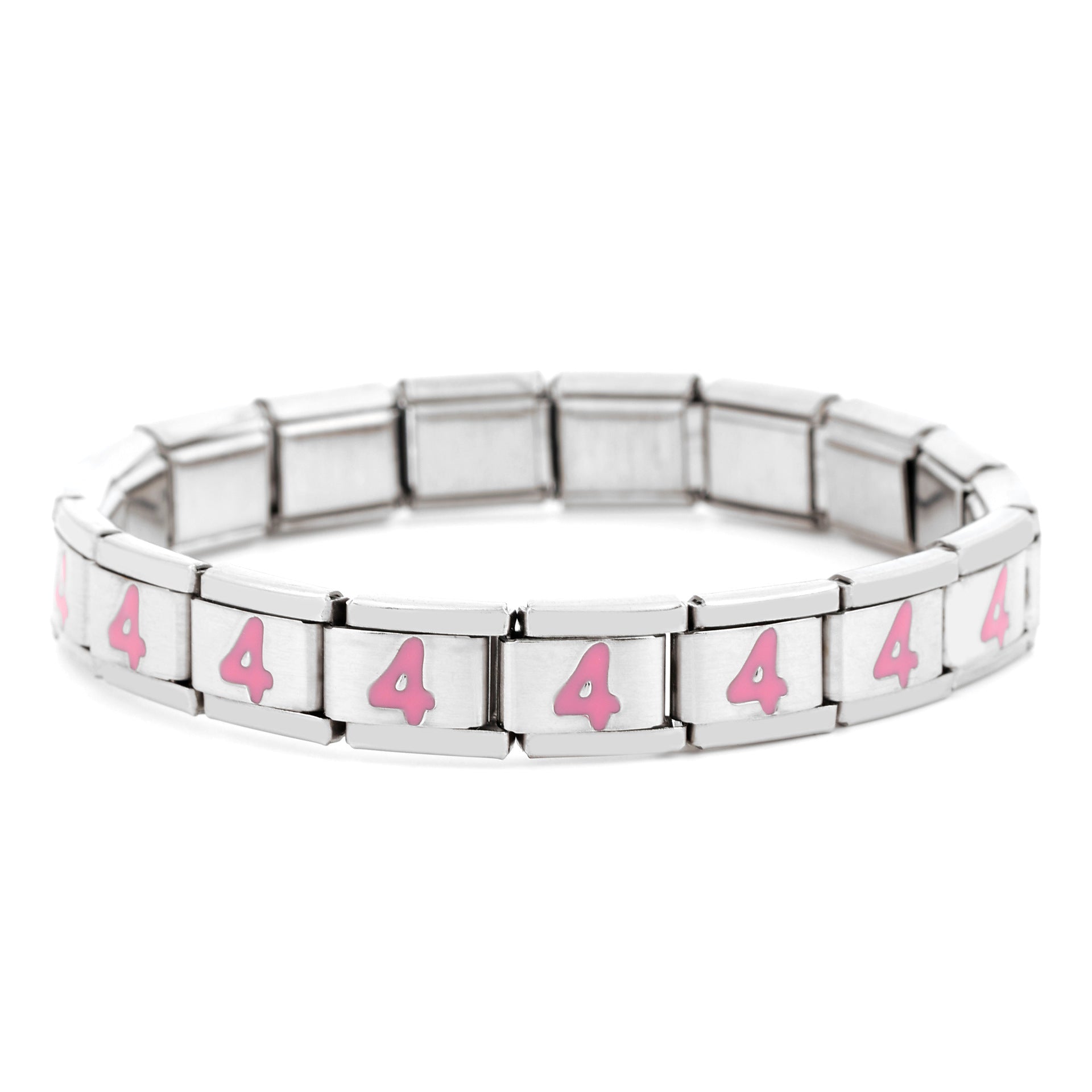 Wholesale Italian Charm Bracelet 9mm DIY Spliced Removable Stainless Steel Pink Composable Bracelet ACC-BT-XY030