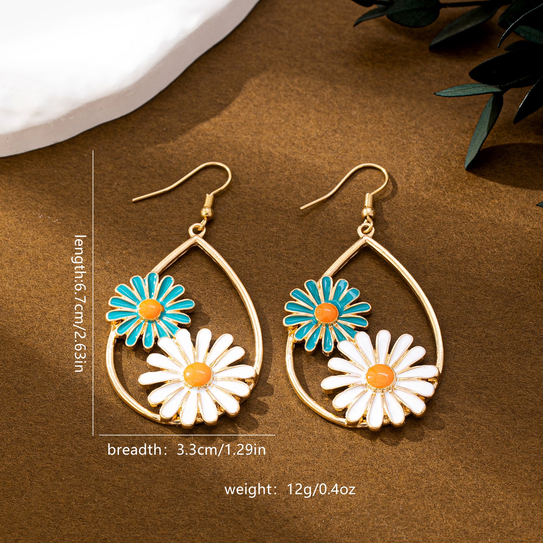 Wholesale Trendy Flower Earrings For Women Alloy Electroplated Fashion Accessory Everyday Wear Beach Vacation Jewelry