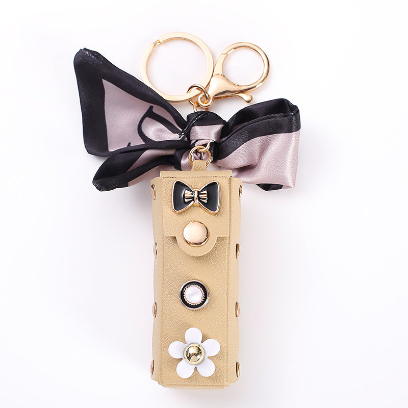 Wholesale Chic Fashion PU Leather Keychain Pendant Trendy Bag Charm Car Key Accessory