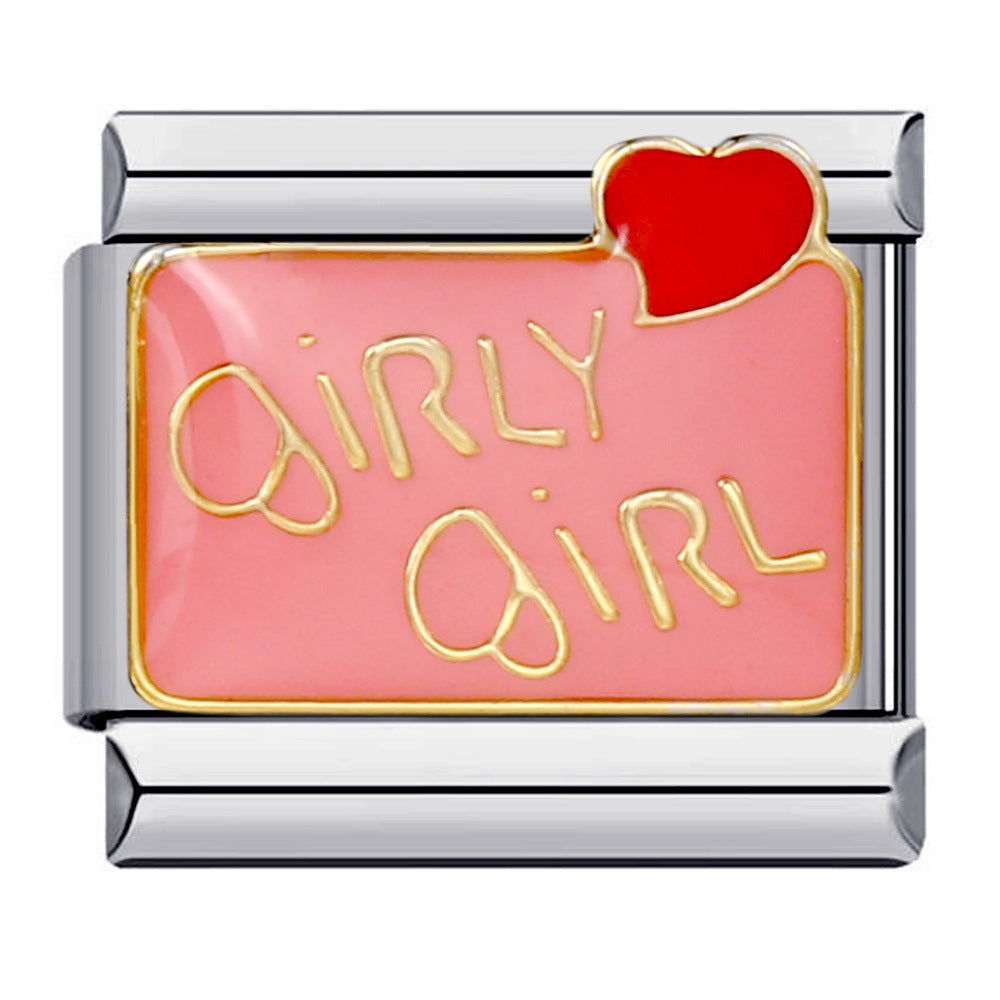 Wholesale Italian Charm Bracelet love series Stainless Steel Composable Bracelet