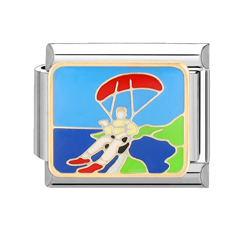 Wholesale Italian Charm Bracelet 9mm DIY Splicing Cute Cartoon Titanium Steel Composable Bracelet