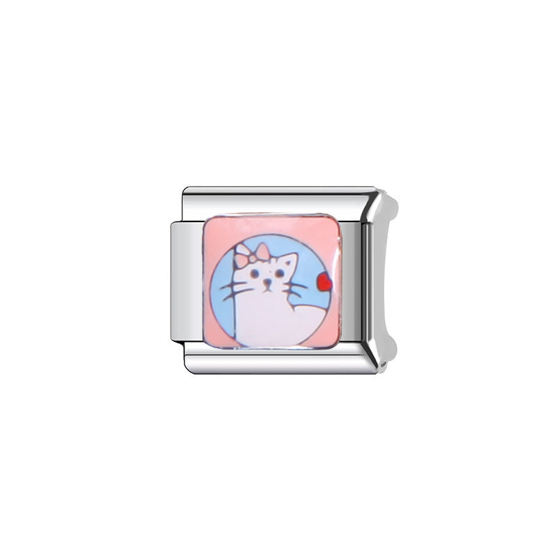 Wholesale Italian Charm Bracelet 9mm DIY Splicing Cute Creative Stainless Steel Composable Bracelet