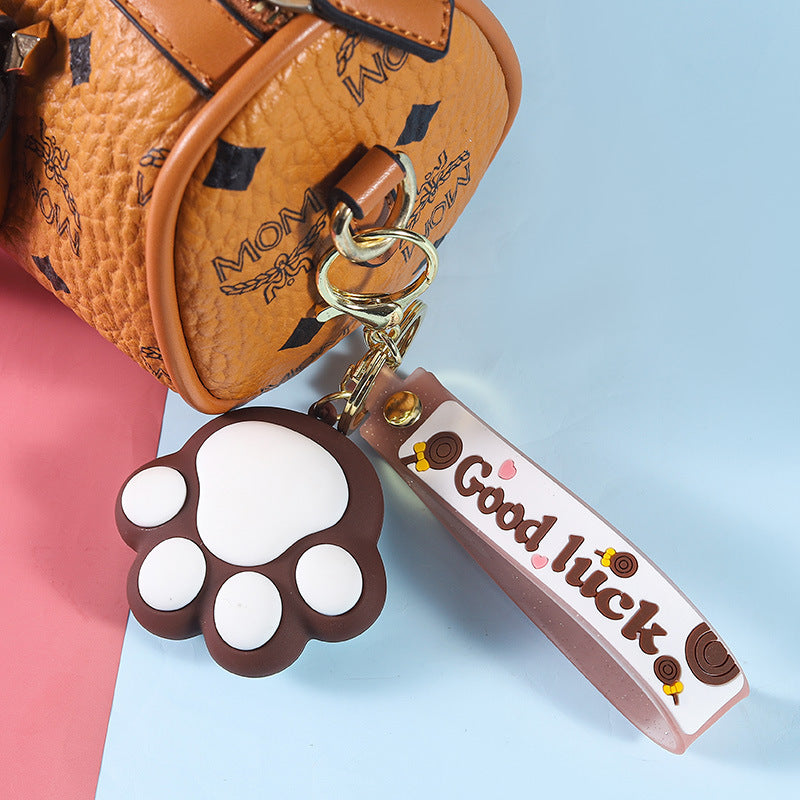 Wholesale Cartoon Dog Paw PVC Soft Glue Keychains Cute Keychain ACC-KC-XJY006