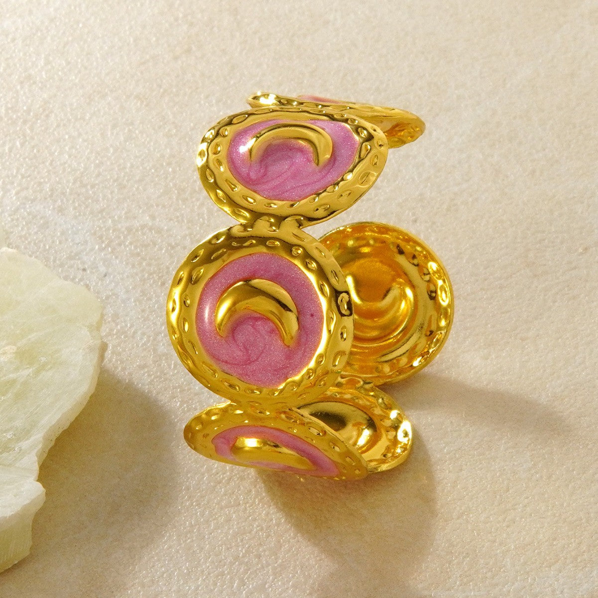 Wholesale Modern Moon Open Bangle Stainless Steel Enamel Bracelet Fashion Jewelry Accessory