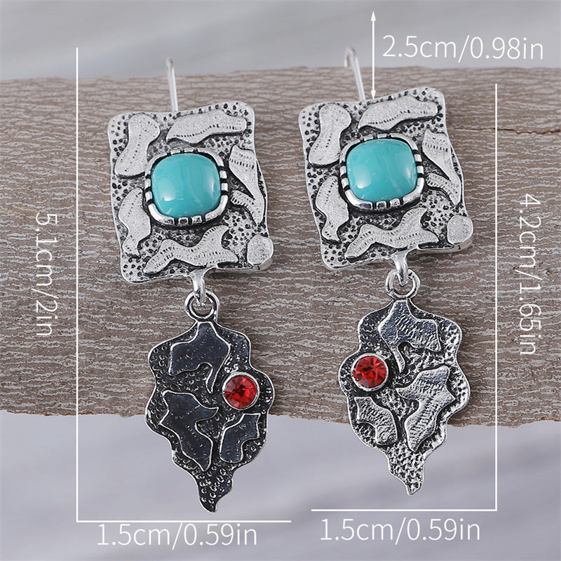 Wholesale  turquoise earrings earrings creative irregular earrings