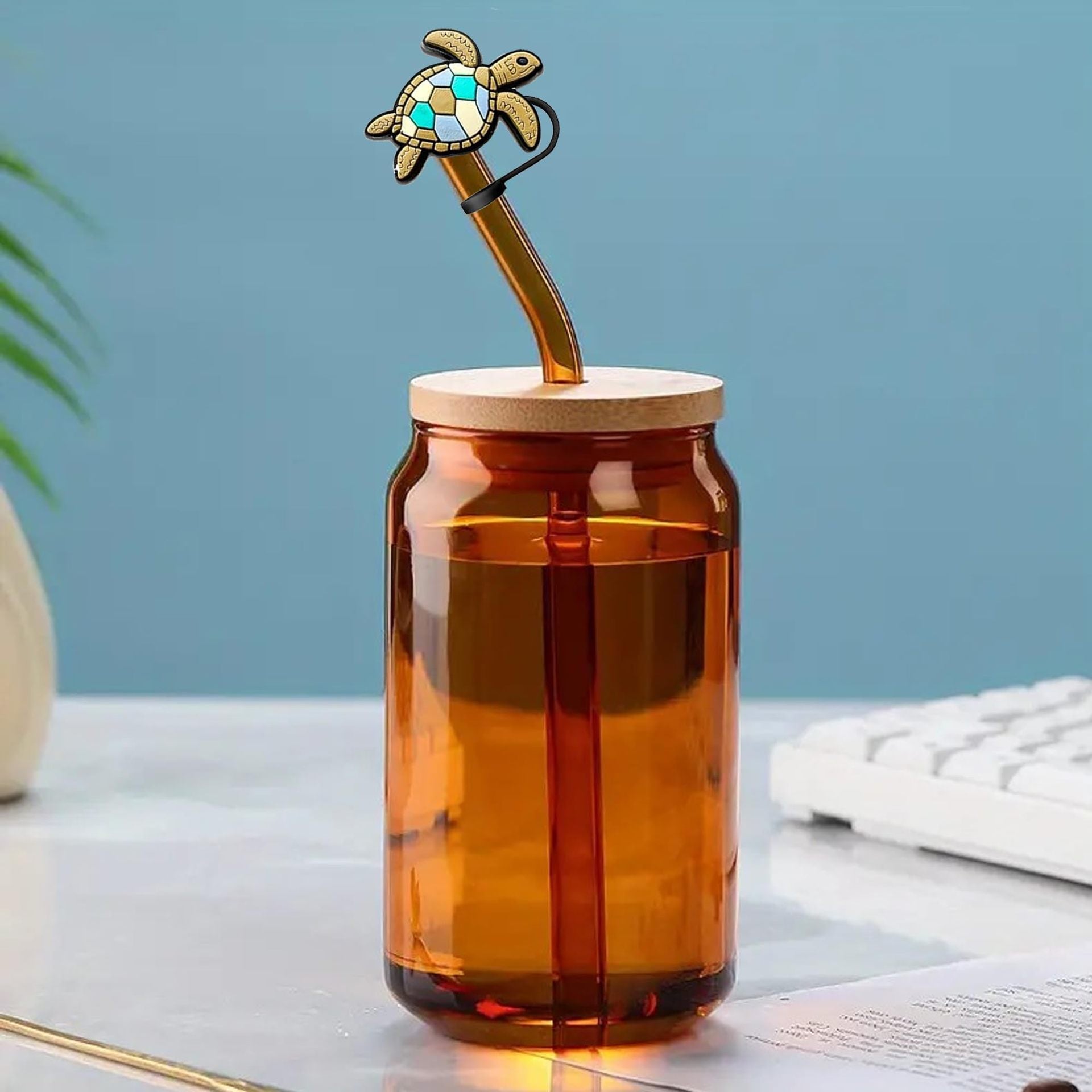 Wholesale 10mm Marine Animals PVC Soft Straw Tube Cap