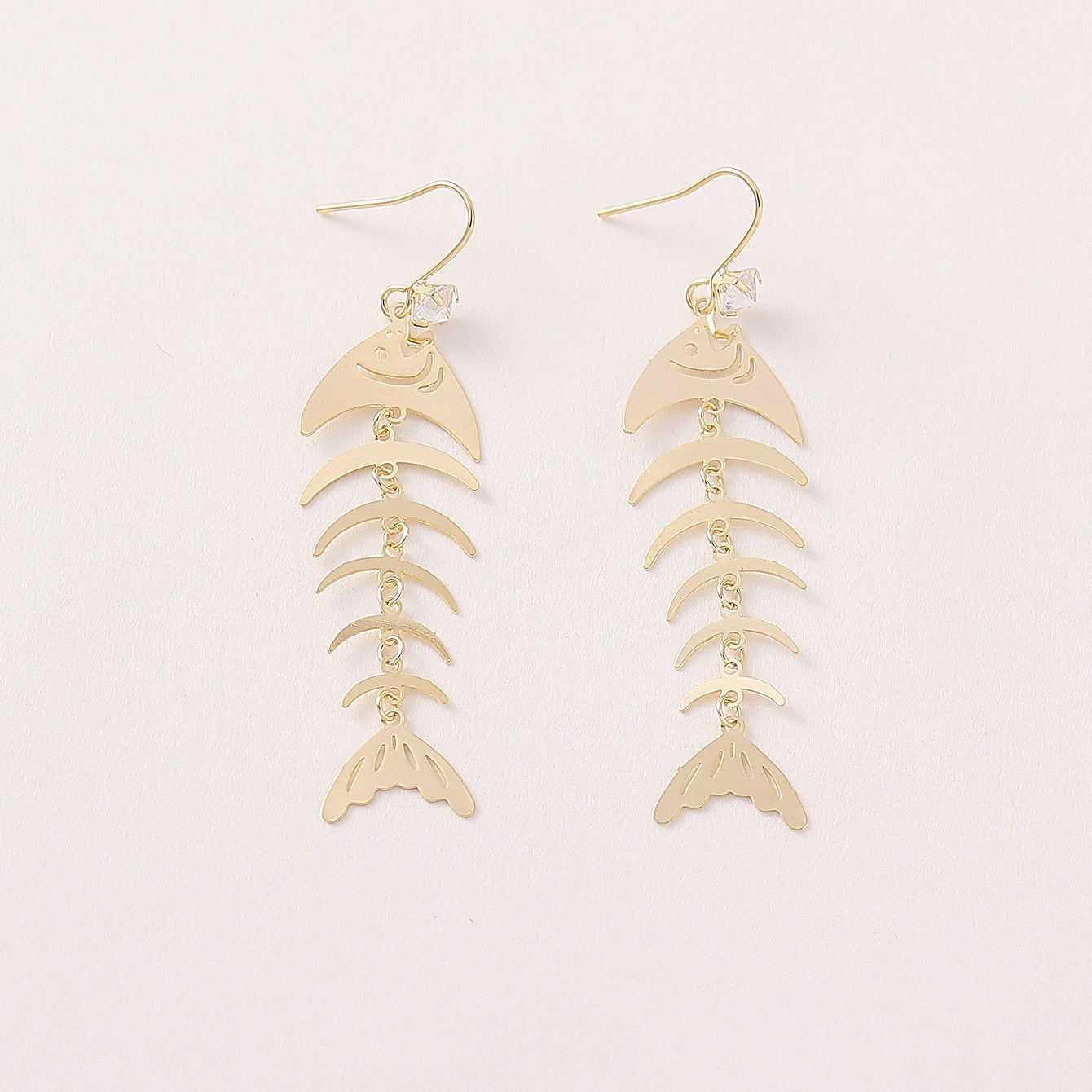 Wholesale Ocean Series Tassel Fishbone Starfish Mermaid Earrings