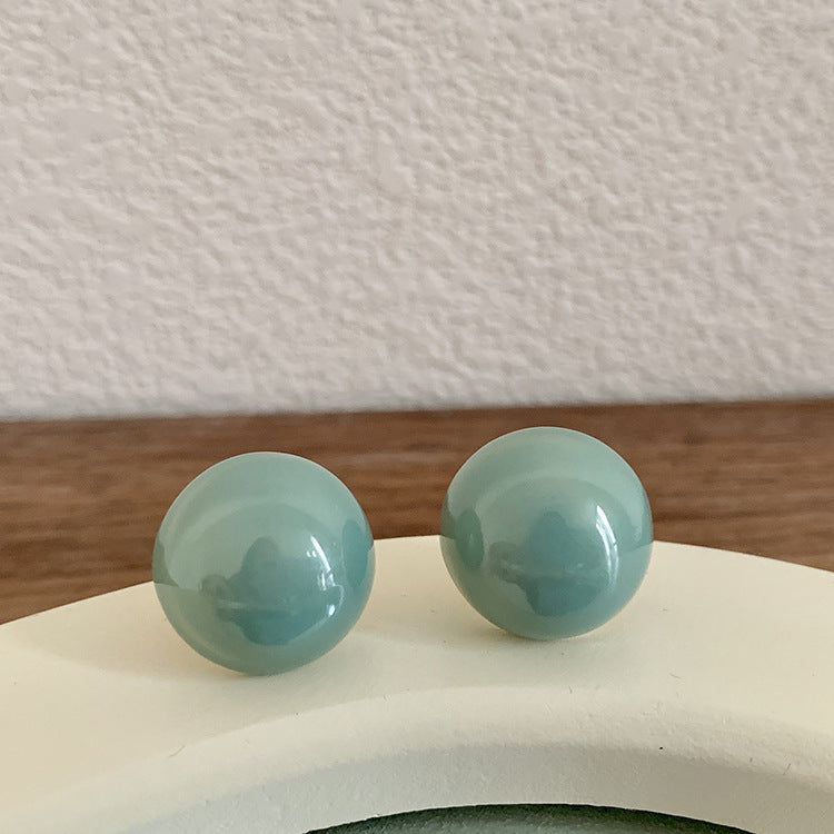 Wholesale Versatile Summer Fresh Green Floral Stud Earrings