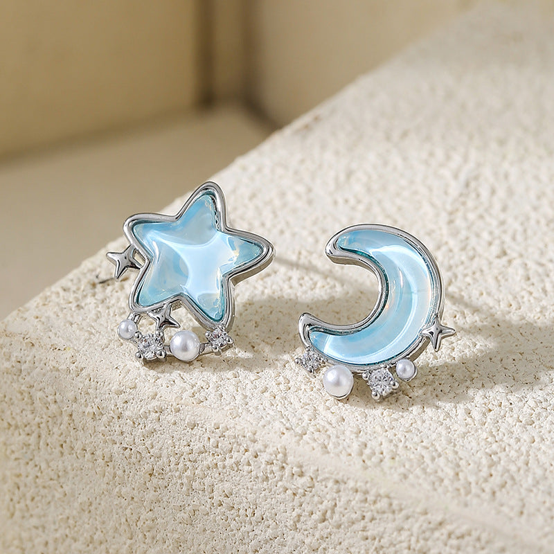 Wholesale Ocean Star Moon Ear Studs