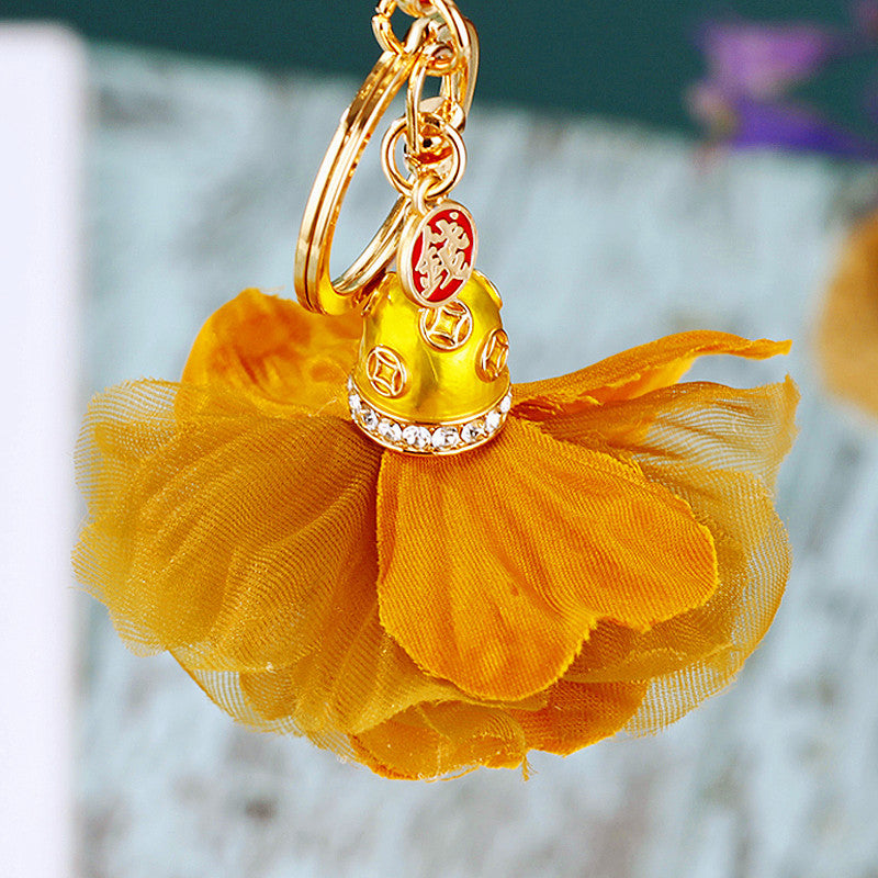 Wholesale Flower Zinc Alloy Keychain ACC-KC-RuiYuan001