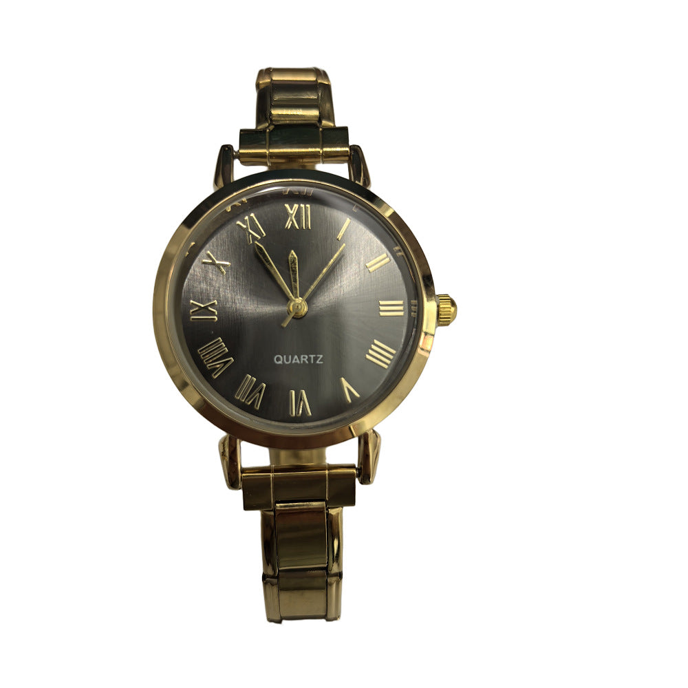 Wholesale Chic Fashion Casual Women' s Quartz Watch Steel Band Simple Design Everyday Accessory
