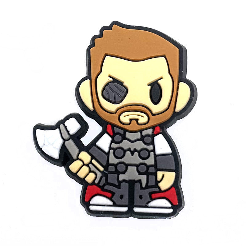 Wholesale 10pcs Soft rubber superhero cartoon Charms