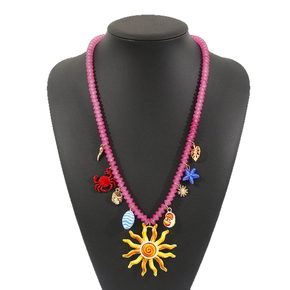 Wholesale Bohemian Style Ocean Series Rice Bead Necklace