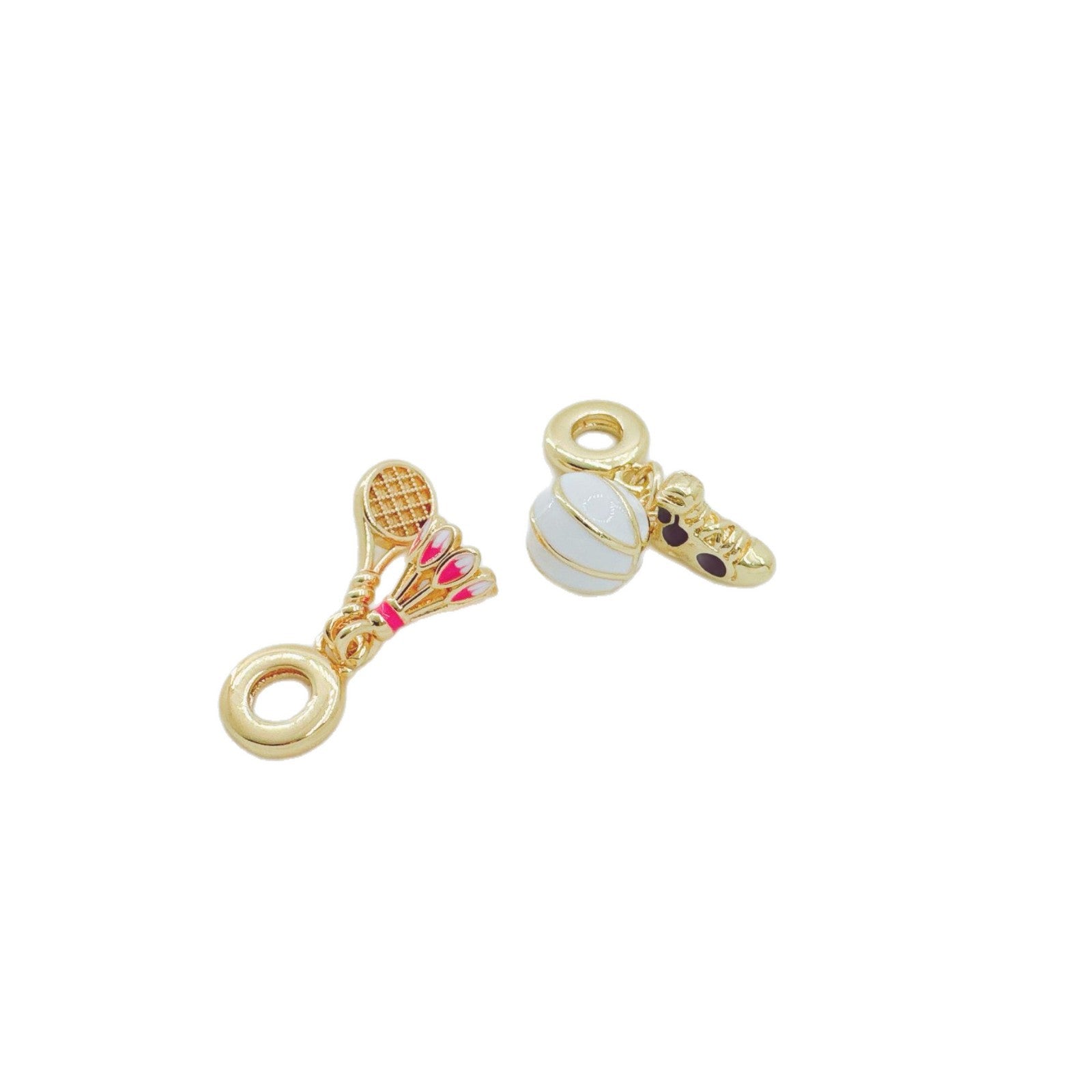 Wholesale Gold Plated Copper Sports Necklace Football Basketball Pendant