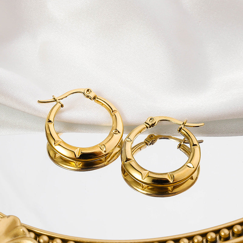 Wholesale Stainless Steel Geometric Irregular Shaped Earrings ACC-ES-RuiX010