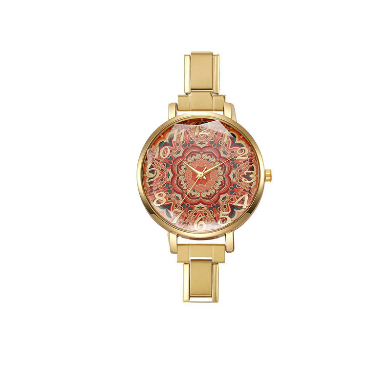 Wholesale Foreign Trade Colorful Bohemian Style Italian Modular Watch,  Ins-Style Stainless Steel Watch,  Women' s Dial Student Quartz Watch