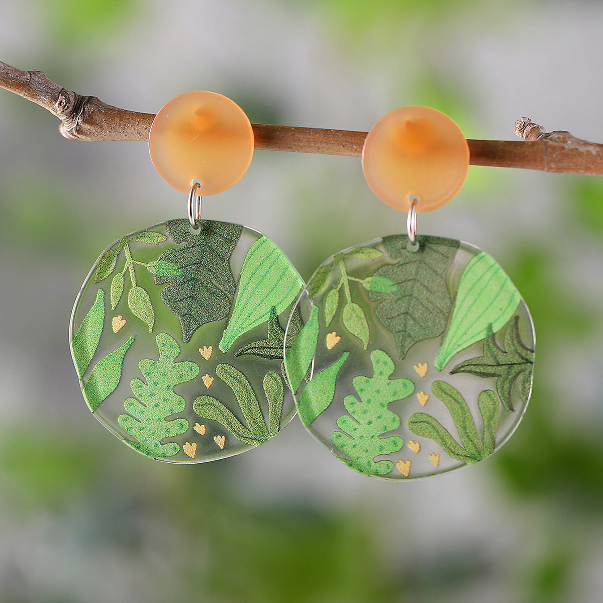 Wholesale Flower Leaf Pendant Earrings