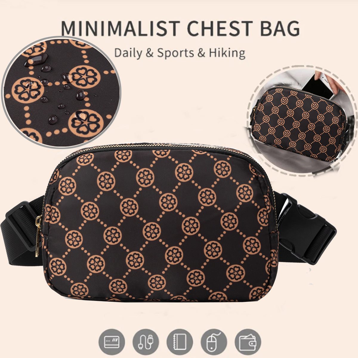 Wholesale waist bag fitness mountaineering messenger bag waist bag