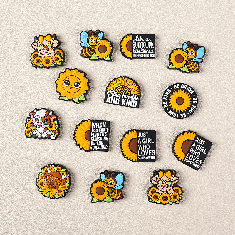 Wholesale 20pcs Cartoon Highland Cattle Focal Beads DIY Bead Accessories