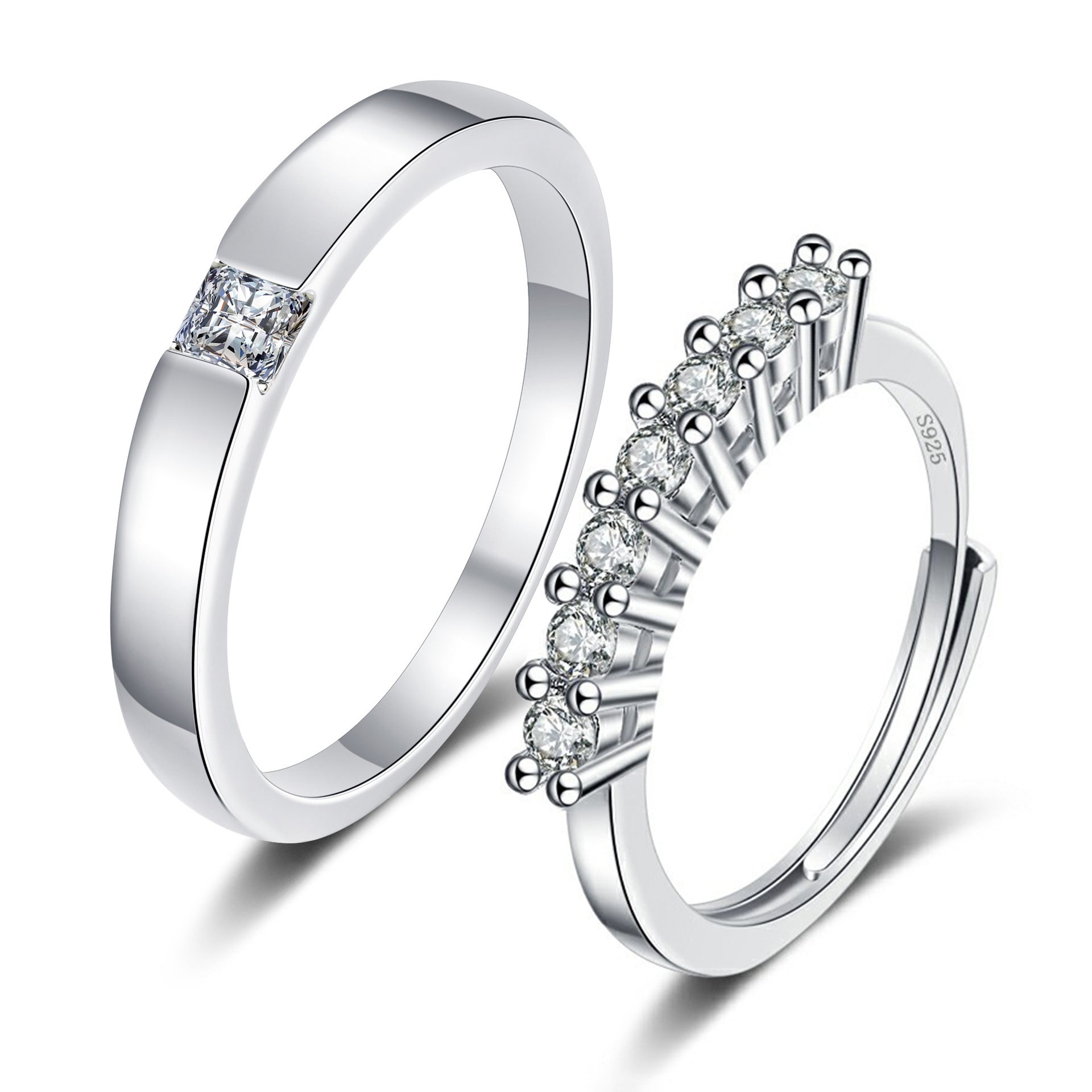 Wholesale Valentine's Day s925 Silver Couple Ring