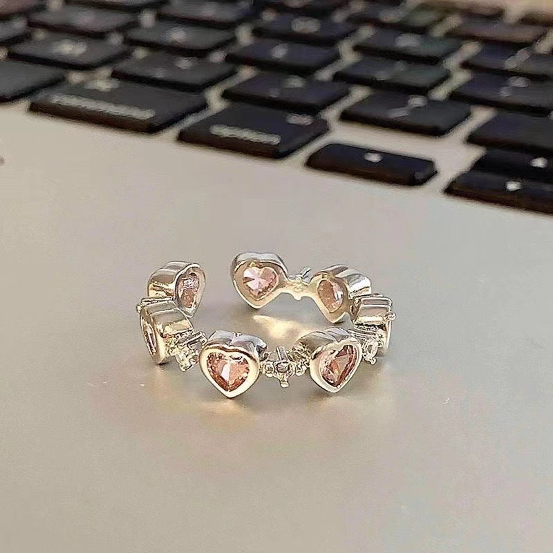 Wholesale  Heart Bursting Pink Love Ring