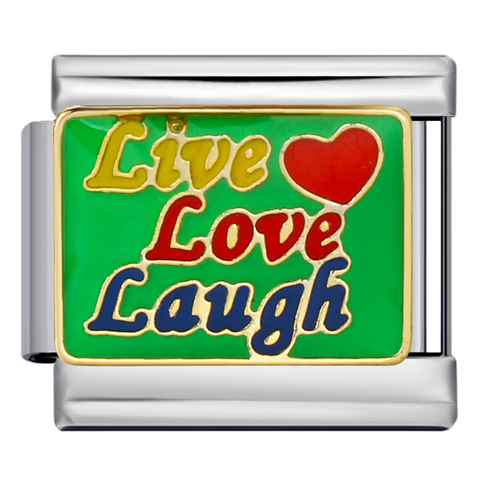 Wholesale Italian modular stainless steel welding dripping oil  DIY bracelet