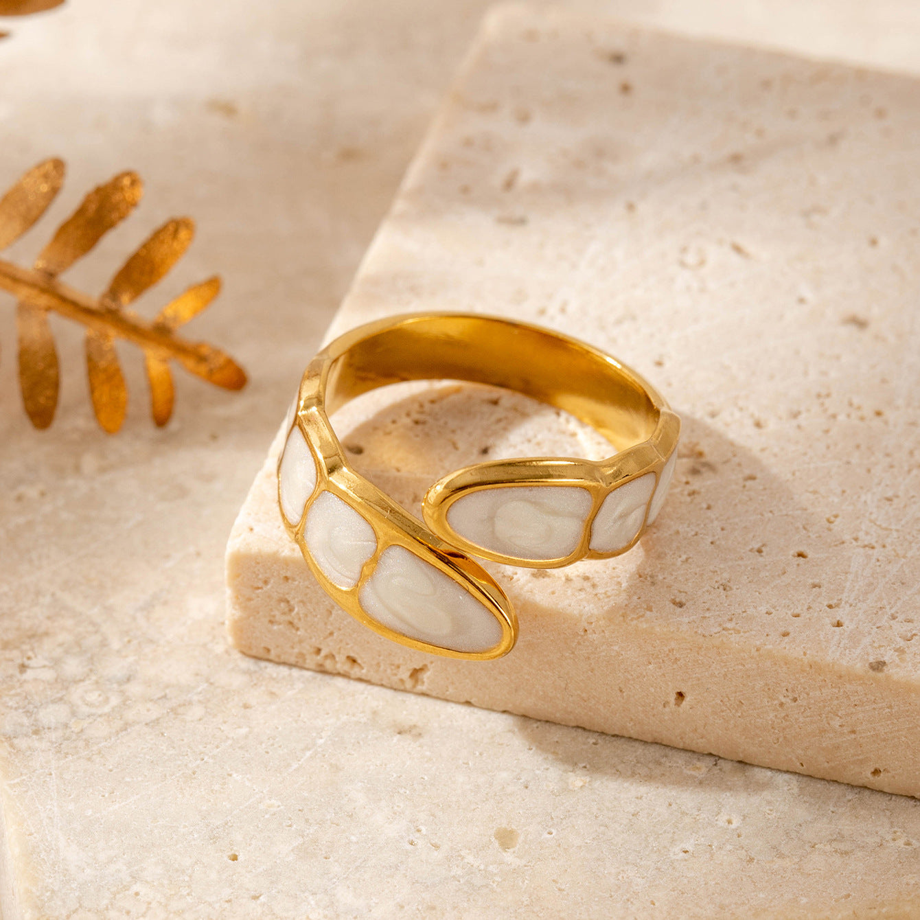 Wholesale Titanium Steel All-match Cross Oil Dropping Opening Adjustable Ring