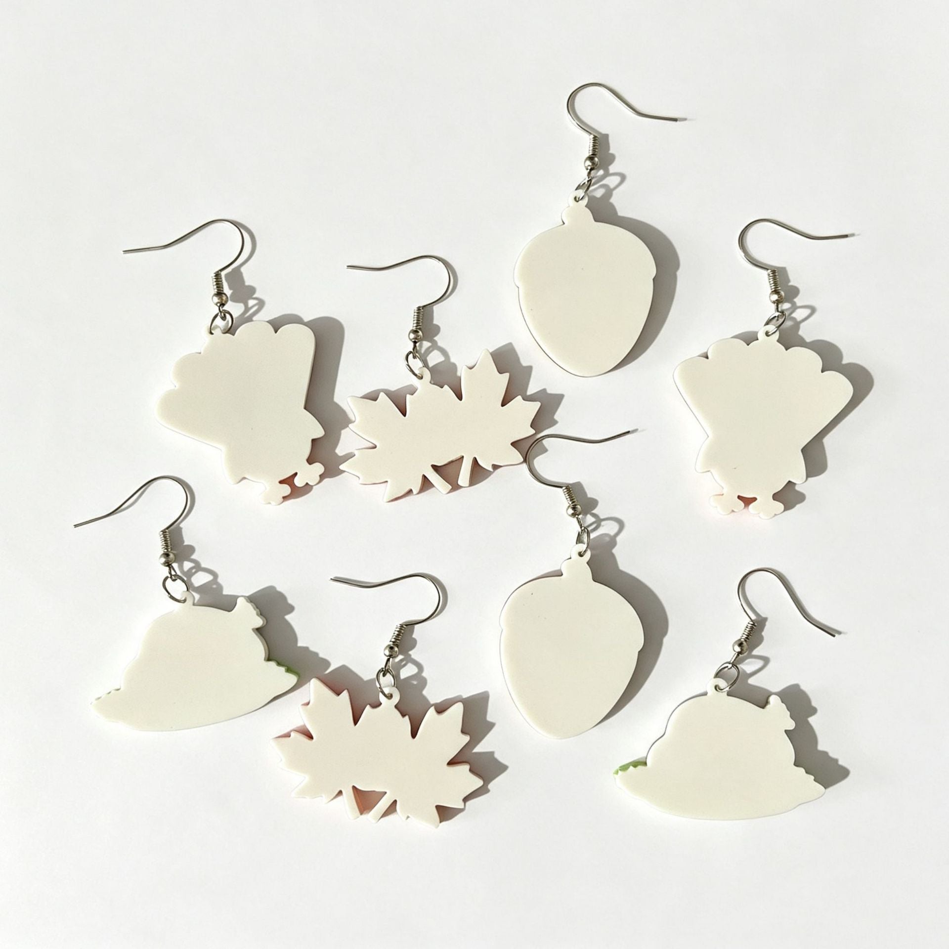 Wholesale Cute Turkey Maple Leaf Pinecone Acrylic Earrings For Thanksgiving Party Holiday Jewelry Accessory