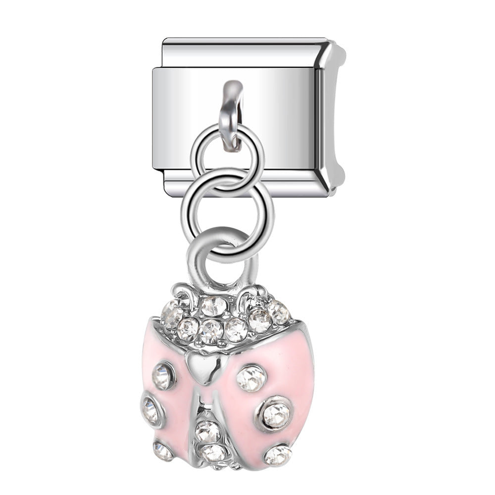 Wholesale  Italian Charm Bracelet 9mm DIY  9mm Seven-Star  Creative Stainless Steel Composable Bracelet