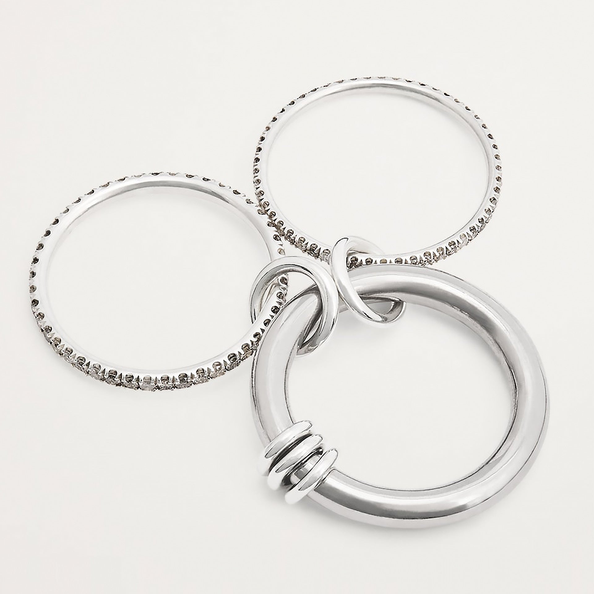 Wholesale Double Row  Stackable Triple Ring